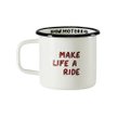 BMW Enamel cup Make Life a Ride Biela